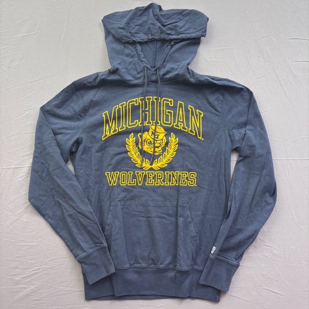 Tailgate Michigan Wolverines Hoodie Navy Blue Yellow Graphic Sweatshirt XS